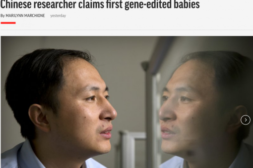 Chinese researcher He Jiankui claims first gene-edited babies (image: AP)