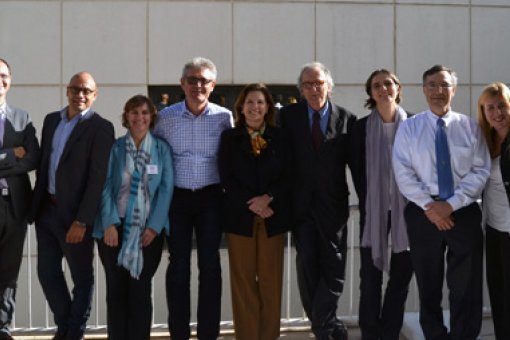 Members of the Business Advisory Board. From left to right, Remi Droller, Joël Jean-Mairet, Eva Méndez, Thomas von Rüden, Maria Freire, Pau Bruguera, Laia Crespo, Carlos Plata, Begoña Carreño-Gómez.